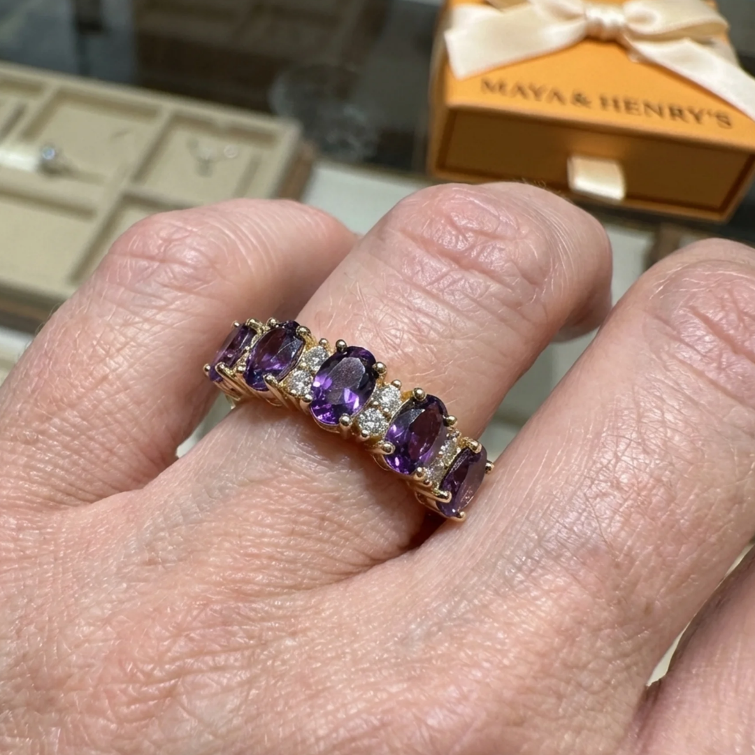 Orlina Violetti Crest Sormus | Ruusukulta