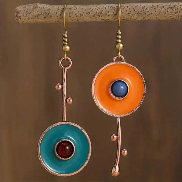 Antiikki Bronze Color Kivi Korvakorut