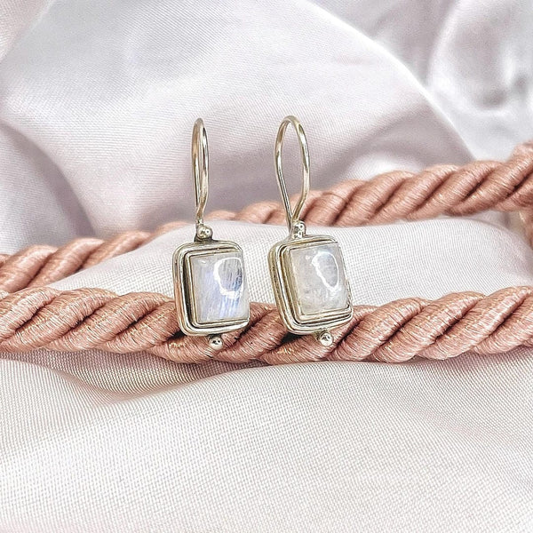 Lustre Neliö Kuukivi Korvakorut