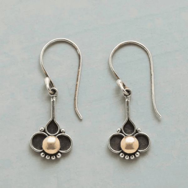 Boho Clover Helmi Hopea Korvakorut