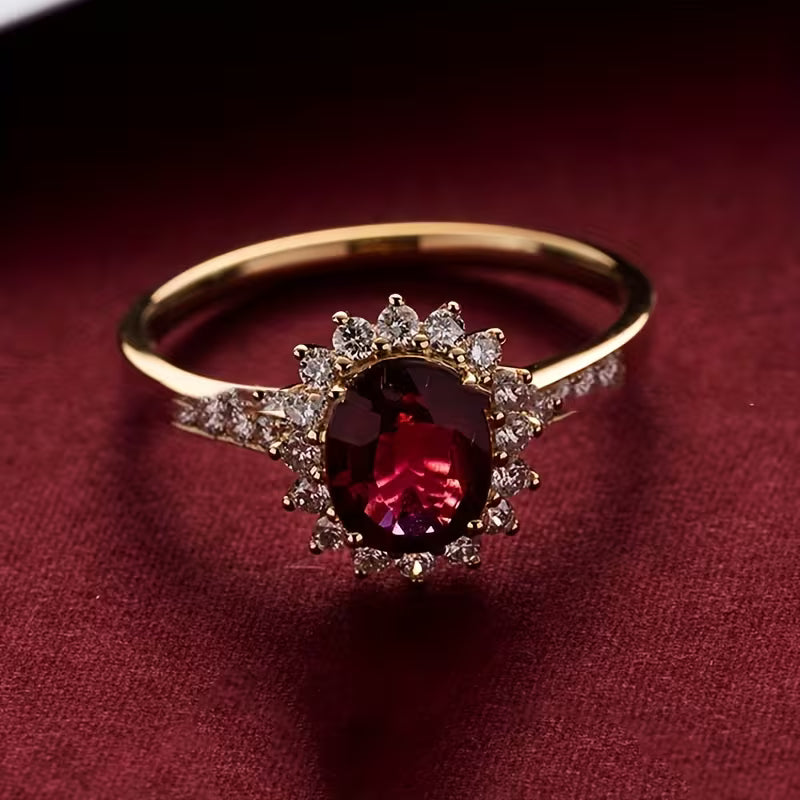 Sormus Empress Punainen | Kulta