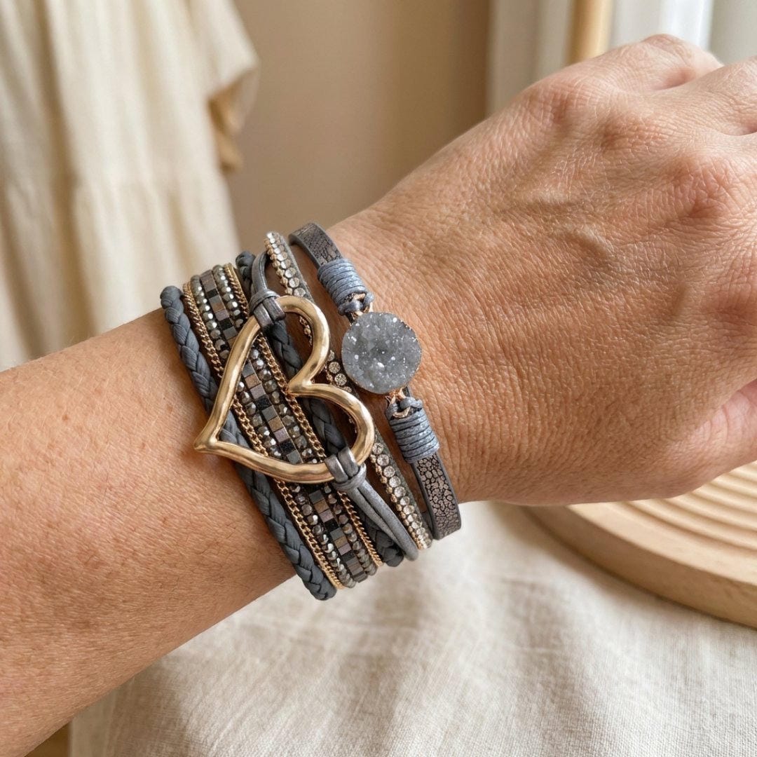 Boheemi Multi-Layer Leather Rannekoru