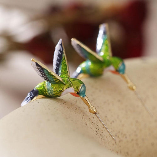 Ainutlaatuinen Colorful Kolibri Korvakorut