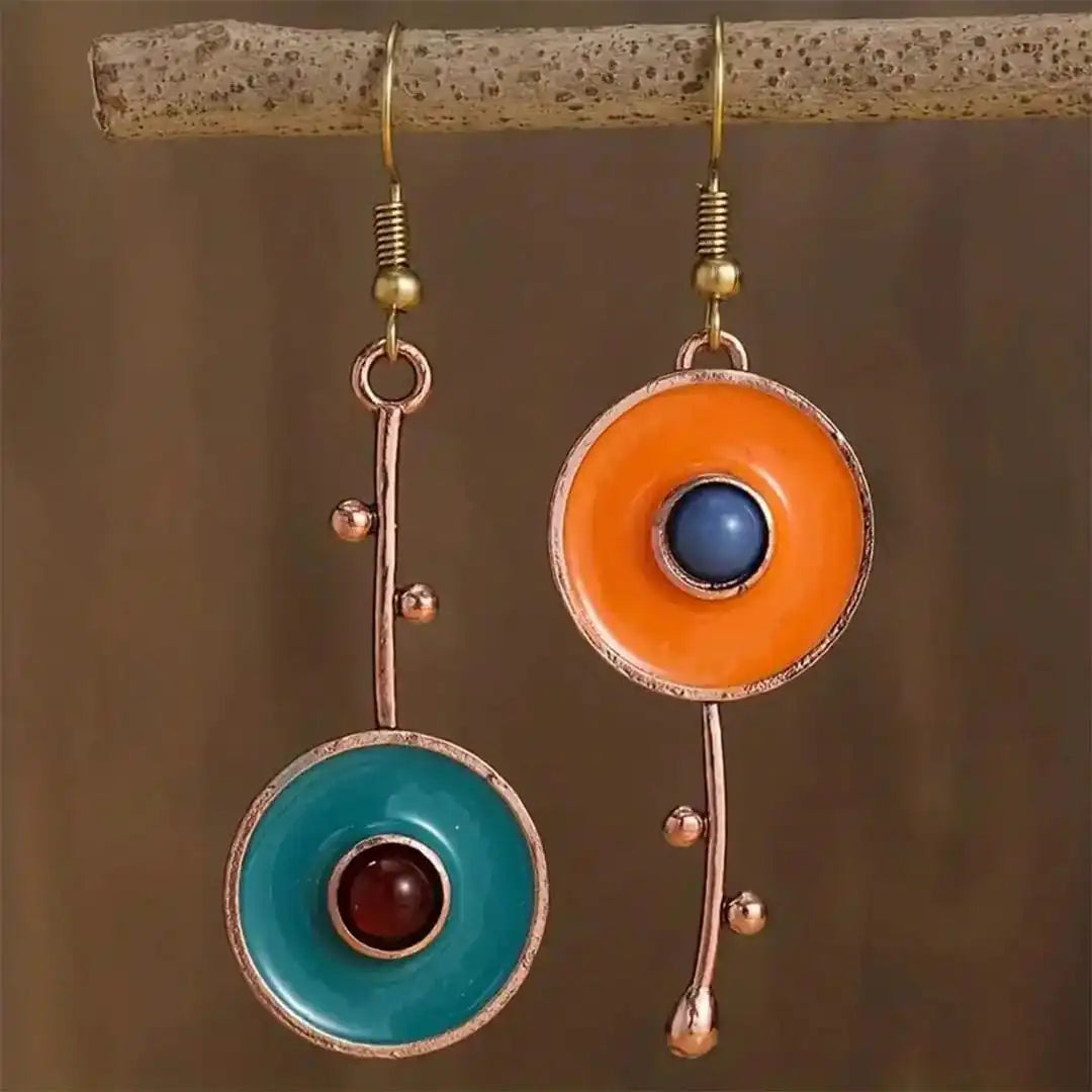 Antiikki Bronze Color Kivi Korvakorut