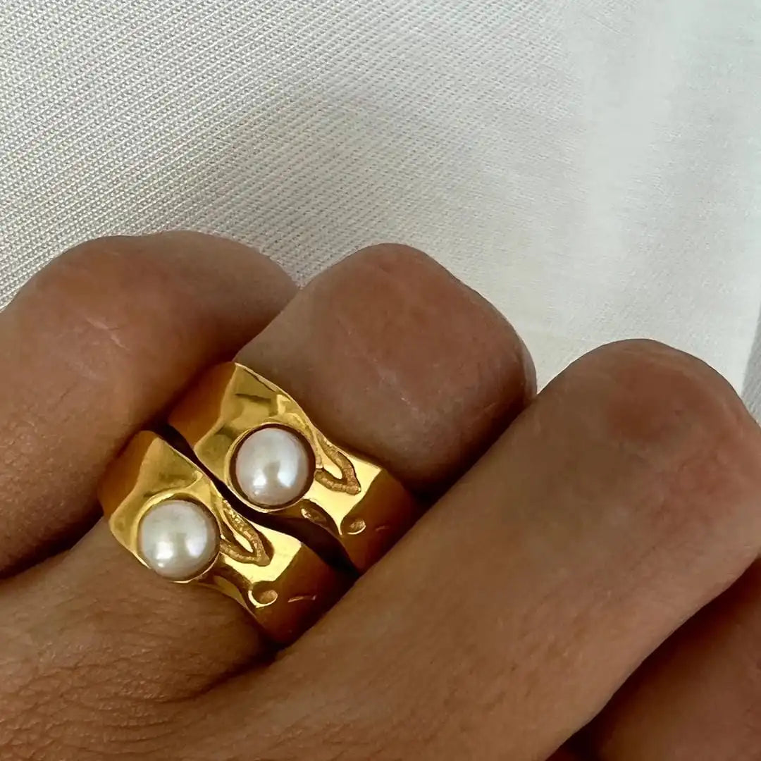 Vintage kultainen helmisormous