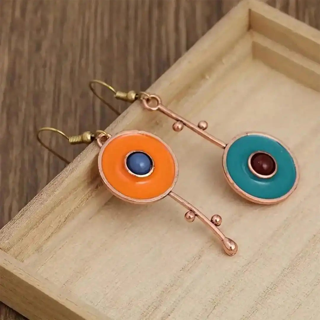 Antiikki Bronze Color Kivi Korvakorut
