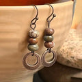 Rustic Kivi Bead Rengaskorvakorut