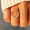 Pyöreä Cubic Circle Zirkonia Sormus