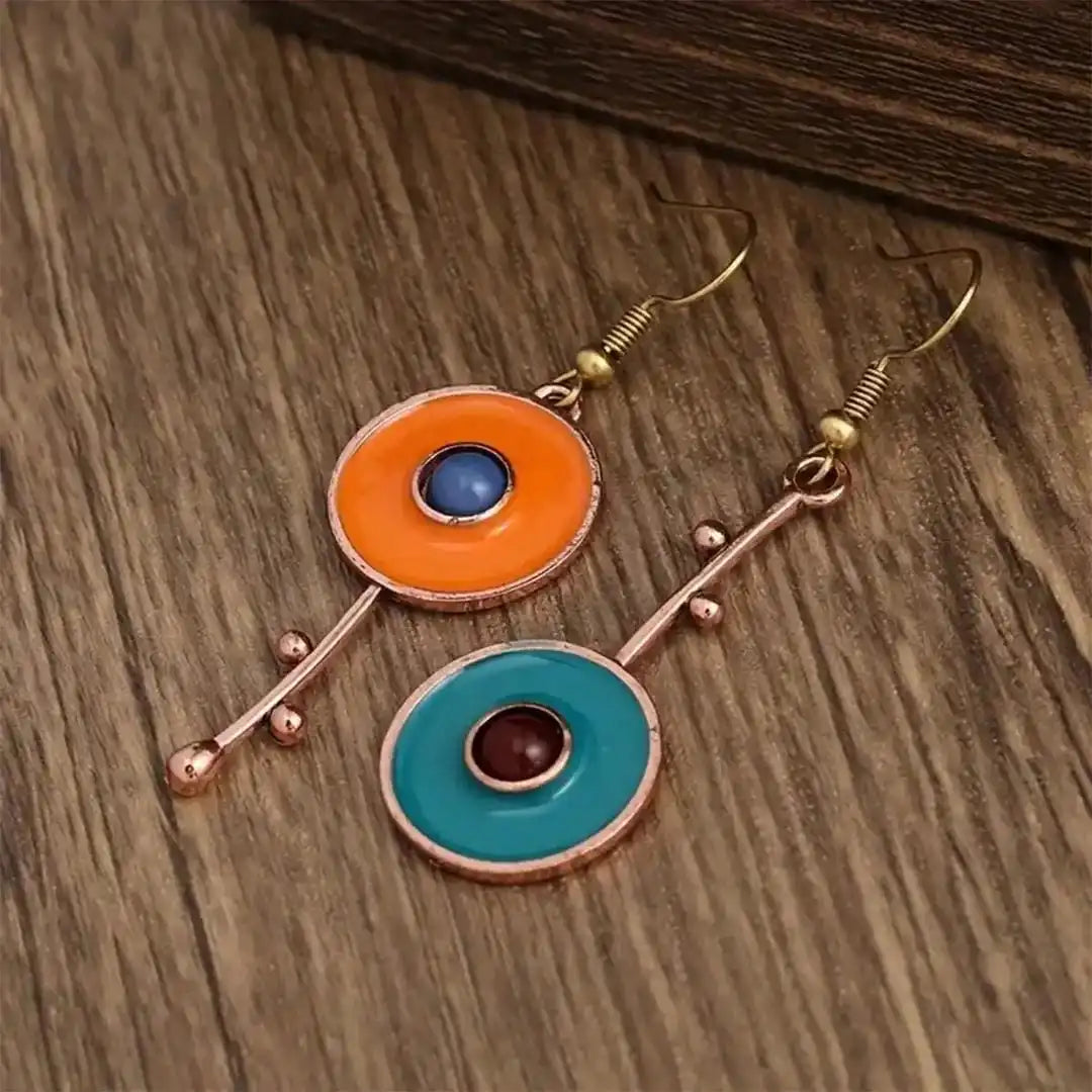 Antiikki Bronze Color Kivi Korvakorut