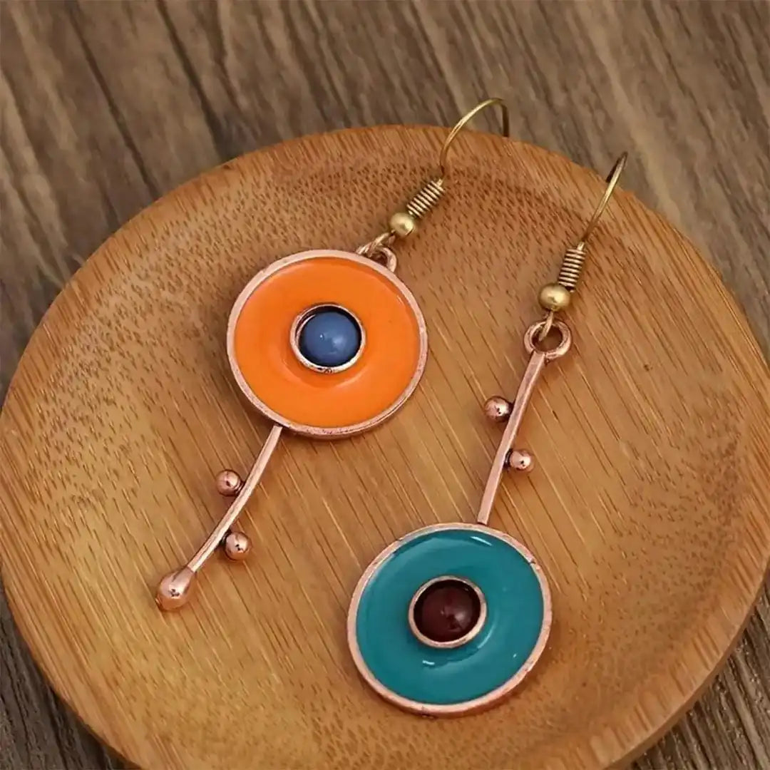 Antiikki Bronze Color Kivi Korvakorut