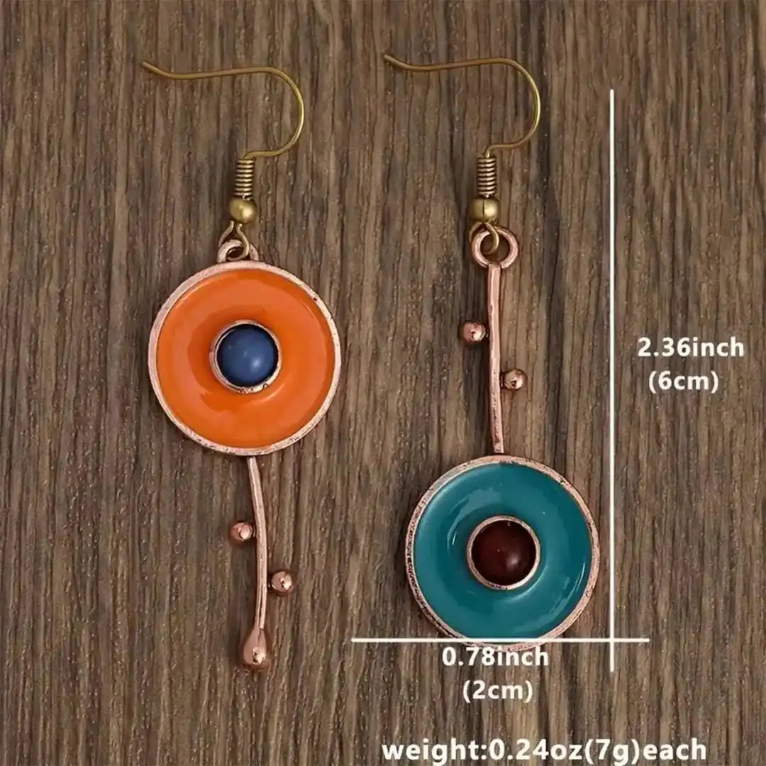 Antiikki Bronze Color Kivi Korvakorut