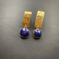 Boho Lapis Lazuli Neliö Shape Pisarakorvakorut