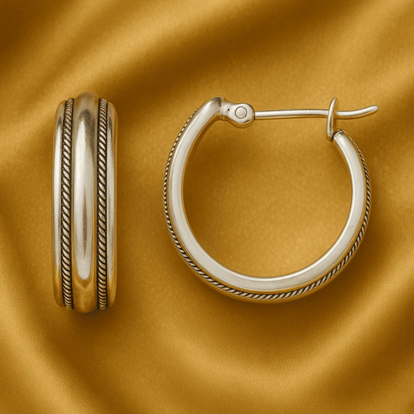 Gold-Striped Vintage Hopea Renkaat