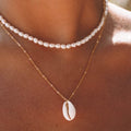 Cowrie Shell Riipuskaulakoru