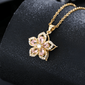 Tourmaline Pinkki Kukinta Kaulakoru