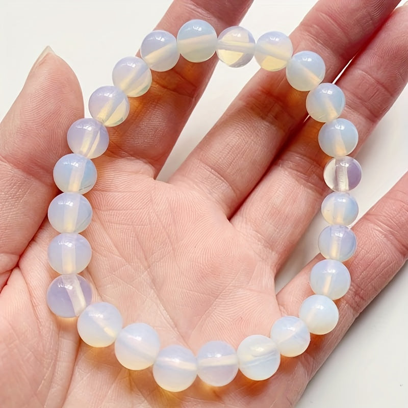 Minimalistinen Hehkuva Kuukivi Bead Rannekoru
