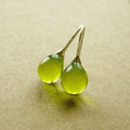 Vintage Olive Pisarat Kristalli Korvakorut
