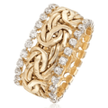 Vintage Kulta Braided Zirkonia Sormus