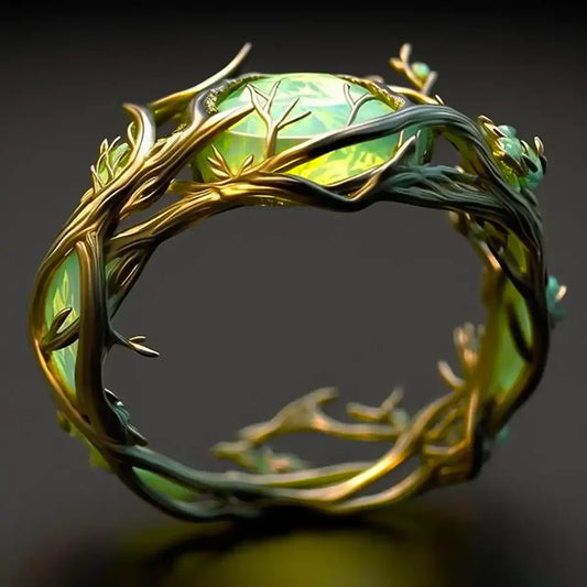 Sormus Verdant Bloom | Kulta