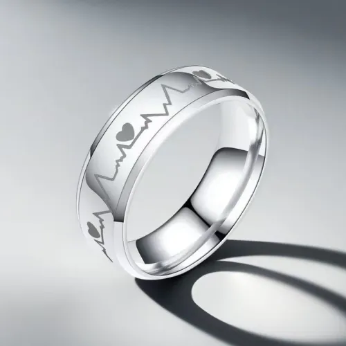 'Forever In My Heart' Hopea Sormus Sormus